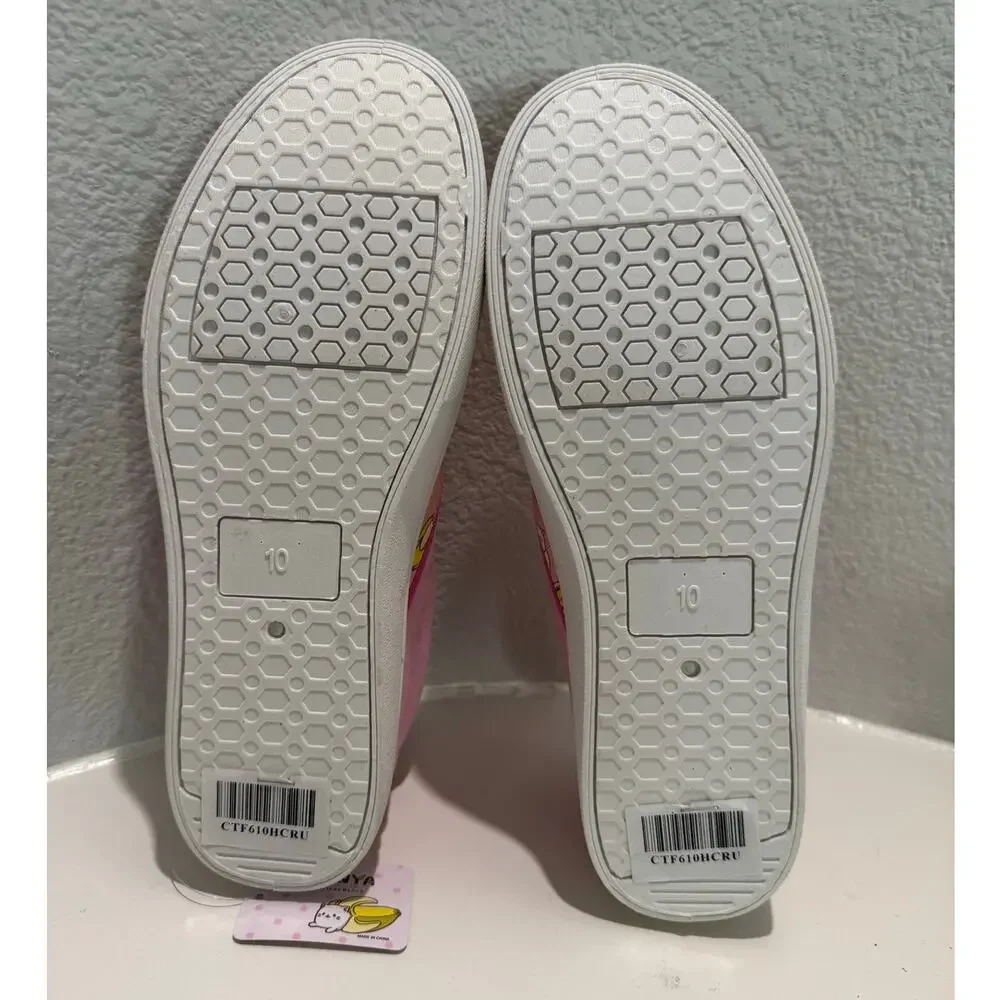 BANANYA FRIENDS Slip-on Sneakers NWT Pink Canvas Size US 10